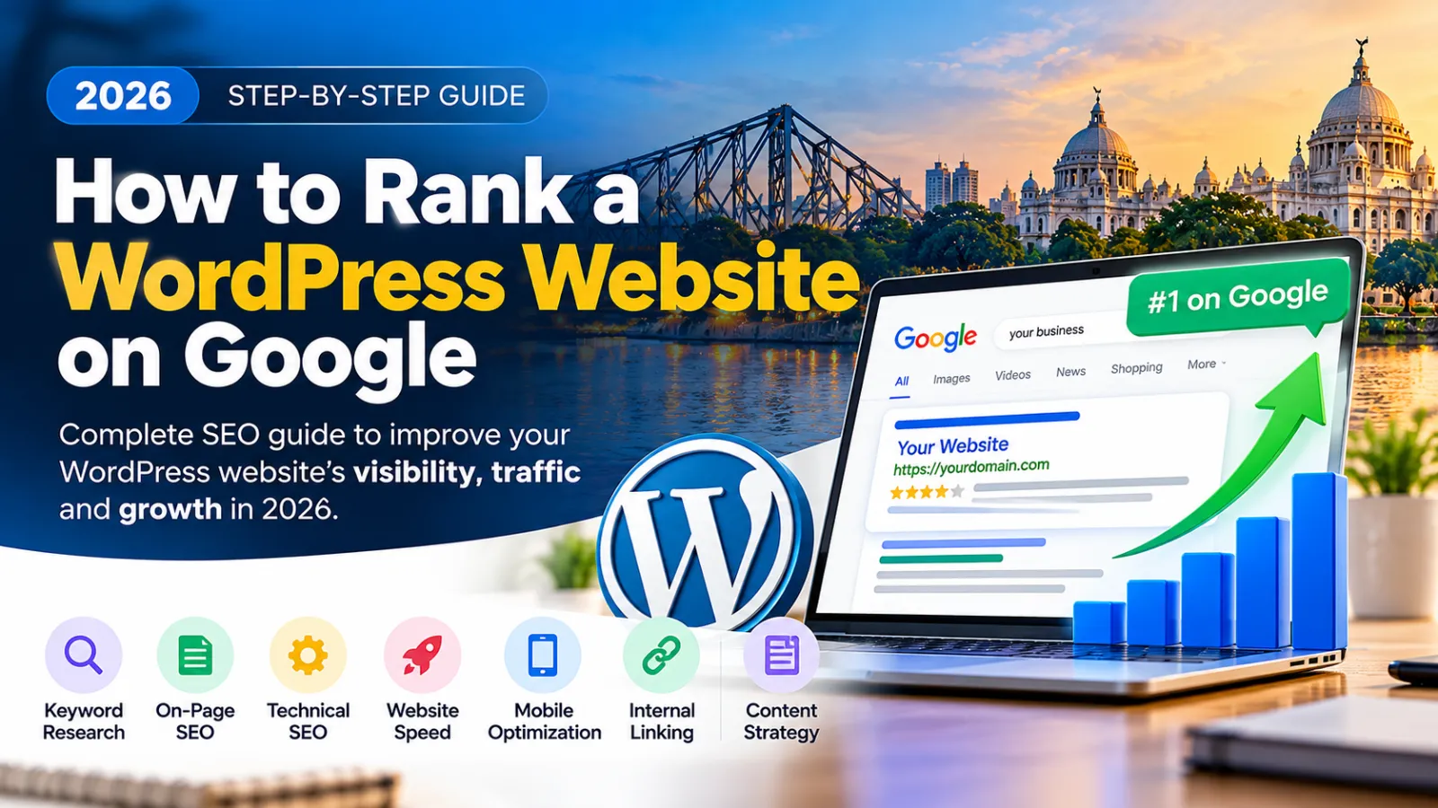 WordPress SEO guide showing how to improve Google search rankings
